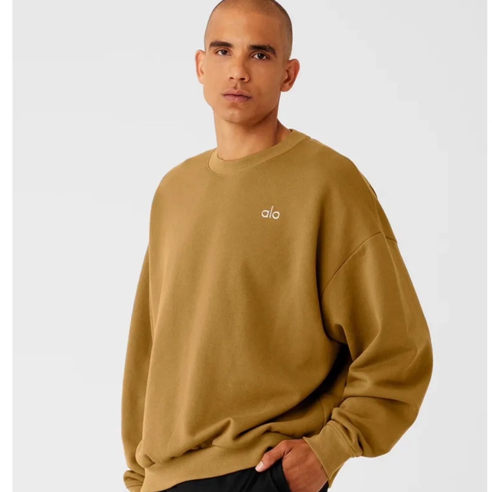 Alo Yoga Accolade unisex sweatshirt NWT Golden olive branch color